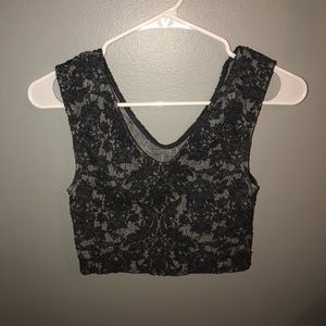 top shop grey crop top
